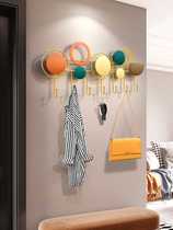 creative hole free entrance door hook hanging rack wall hanging light luxury door hat hanging clothes rack