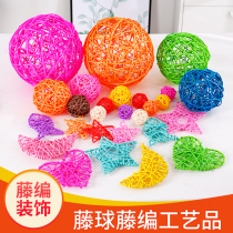 Rattan Kindergarten Decorated Classroom Mall hotel National Day New Years Day hanging arranged parrot toy diy hanging accessories