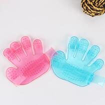 Pooch Bath Brush Gold Wool Five Finger Gloves Pet Massage Brushed Kitty Cleaning Supplies Tool Rubbing Brush