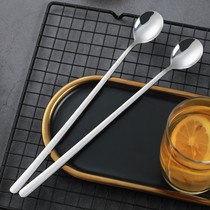 304 stainless steel long handle ice spoon mixing spoon small spoon seasoning coffee spoon lengthening creative dessert honey spoon