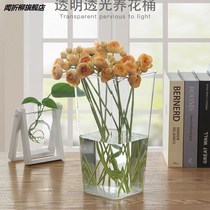 Acrylic transparent waking flower barrel flower shop special home flower raising flower barrel plastic high barrel loaded with flower flower arrangements