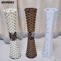 Iron Art Vines Weave Floor Vase Furnishing Decorated Flower Arrangement Flower Basket Instrumental Swing Accessories Vinyware Retro Creative Flower Barrel Floral