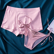 New Couple Pants Pure Cotton One Male And One Female Apologety Couple Donuts Sweet US-China Waist Personality Lingerie Suit