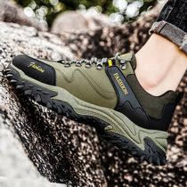 Mens shoes waterproof non-slip wear-resistant autumn work site work mountaineering mens outdoor sports labor insurance tide shoes