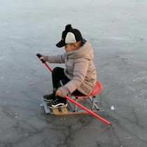 Children's Ice Climbing Plough Ice Skating Car Outdoor Ski Car Adult Ice Car Double Single Northeast Ice Snow Winter