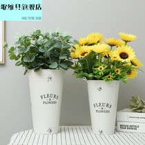 Song Vibeflower Bucket Dry flower vases Flower Vases Flower Vases ANTIQUE IRON BARREL FIELDS GARDEN FLOWERS FLOWERS CASKS IRON ART HOME CLOTHING