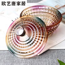 Crystal glass Candy Jar Decorative utensil with cover Idea European-style sugar cylinder Sugar jar Storage Jar Decorations Hem