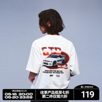 SFNT Wang Hexi Tizzy T Zhang Yixing with the loose trend round collar GTR printing short sleeves tee(2 color)