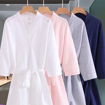   Spring Autumn Thin style sleeping robes relaxation Huffg men and women Bathing Suits Beauty Salon Hotel Bathrobe Spring Summer Morning Gown Couple Sleep