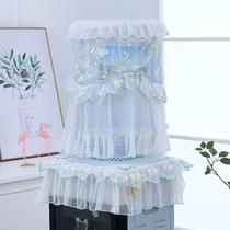 High-end pure bucket cover dust-proof water water machine cover Northern Europe light luxury lace two pieces of cover decoration protective cover
