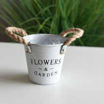 Nordic Hemp Rope Barrels of Tin Multi Meat Flowerpots Green Plant Iron Art Retro Made Old Flower Shop Flowerpots