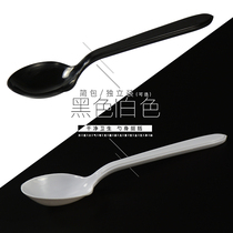 Disposable small spoon plastic spoon packing takeaway rice spoon thick Spoon 2000 batch dessert spoon hair