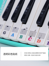Harmonica 37 keys 32 Key students Electronic mouth blow beginology Introduces men and women General five-line profile key bits stickers