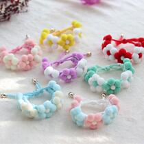 Kitty Neckline Pets Kennel Dog Hairy Ball Flowers Neck Ring Teddy Puppies Cuddly Dogs Cute Ornaments