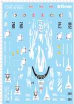68808 full-page glue 1 27 Toyota GT-One car model car TS020 Le Mans Racing Water Paste