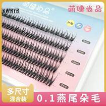Yu Shuxin Tongxiao Tail Fake Eyelash Female natural emulation single tuft Airy Graft Fairy Hair single root fairy Eye Mao