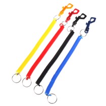 Stretch 2 m quality plus coarse plastic spring rope with key buckle elastic rope plastic telescopic rope with hook buckle wholesale