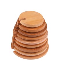 Universal Coffee Cup Lid Glass Tea Cup Mark Mug Wood Bamboo Wood Round Water Cup Accessories