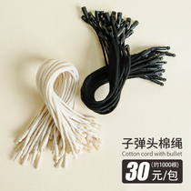 Clothing Generic Subwarhead Slim Cotton Rope Spot Beige Black Clothes Hanging rope Dingling for plastic sling Clothing Accessories Hand Threading Hang Tag