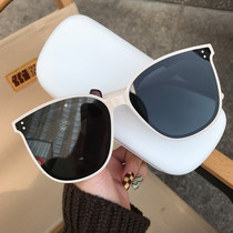 gm sunglasses female milky white large frame advanced sensins expats face little sunglasses womens UV rays 2022 new wave