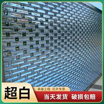 Crystal brick glass brick partition background wall ultra-white transparent square brick solid hollow bathroom color screen