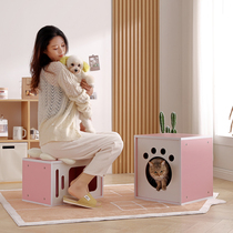 Bed Head Cabinet Cat Nest Solid Wood Closed Stool Human Cat Shared House All Season Universal Summer Pet House Cage