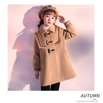 Girls Mao jacket Spring winter clothing 2022 new Korean version of the Chinese medium long section thickening of the child child great coat tide