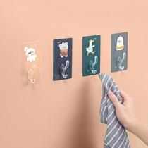 Creative Cartoon Wall Hanging Clothes Hook Kitchen Door Rear Free To Punch Without Mark of Sticky Hook Bedroom Bathroom Cloakhood Hook