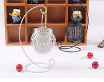 Hollowed-out Candle Cup Golden Light Lavish Creative Pendulum with Pumpkin Light Iron Art Candle Holder