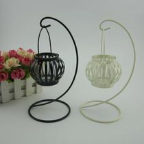 Hollowed-out Candle Cup Golden Light Lavish Creative Pendulum with Pumpkin Light Iron Art Candle Holder