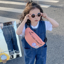 Childrens bag 2023 Summer new fashion girl baby chest bag Han version cute skew satchel bag little boy purse