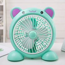 Cartoon Small Electric Fan Mini Student Dormitory Bed Desktop Office Mute Home Cute Turn Page Small Fan