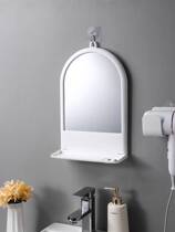 Perforated washroom hanging wall Mirror Brief Bathroom Bedroom Dresser student Dormitory Hanging Mirror Wash-up objective lens
