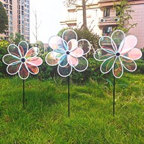 Transparent Windmill Garden Hem Knot Wedding Props Dazzling Kindergarten Arrangement Decorated Outdoor Swivel Patio Swivel