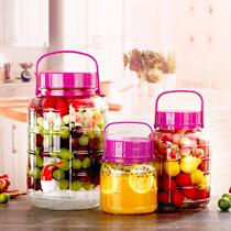 Glass Sealed Tank Food Grade Pickle Sauerkraut Pickle Jar Home Bubble Wine Bottle Honey Empty Bottle Small Contained Storage Jar