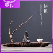 Craftsmans workshop Chinese Living Room Tea Room Decorative Pendulum handmade Floor Bamboo Flower Shelf Zen space Handicraft