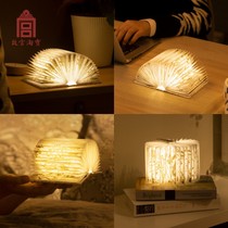 Forbidden Citys Taobao Culture twelve Flower Divine Usb Book Light Folding Charging Small Night Light Bedroom Sleep Light Birthday Present