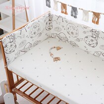 Crib bed circumference Soft bag anti-fall Anti-crash Anti-crash One-piece baby splicing bed Bed Surround clot cotton Bed goods can be unwashed