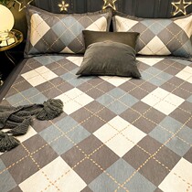 Home Summer Ice Silk Cool Mat New Summer Machine Washable Folding Three Pieces Single Bedroom Naked Sleeping Soft Mat