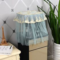 Tea bar hood top machine cover towels dust-proof square cover cloth drinking cover embroidery flowers dust cover bucket sleeve
