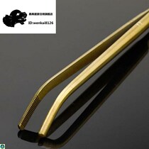 Pure copper thickened stainless steel metal tea clip tea tweezers tea chopsticks large tea cup clip kung fu tea tongs tea set