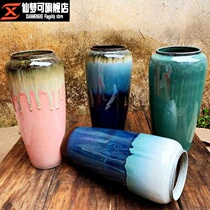 Jingdezhen large French vintage flower pot gap multimeat high basin pile multi - meat cliff basin special caliber 50