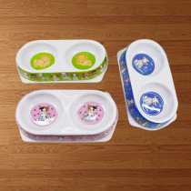Pet cat dog rice bowls printed pet food basin dense amine double bowl one bowl