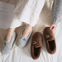 Cotton slippers womens Moon shoes winter couples non-slip mens indoor warm home shoes soft bottom pregnant womens mother shoes