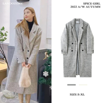 LANDOZONE double-row buttoned long-sleeved female autumn winter wool single-sided child coat in large coat of Korean woolen jacket