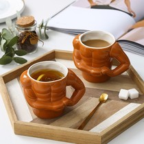 Creative cute macho ceramic cup muscle mug student personality spoof gift coffee milk water cup