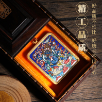 Thangka Tibetan hand-painted plaque pendant decorative painting yellow fortune green tara zakiram small thangka micro-tang