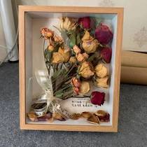 Photo frame manufacturer Dry flower photo frame Diy hanging wall Idea hollow wood 3-5cm decorated dry flower frame specimen frame