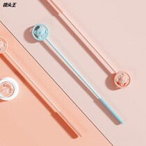 Straw brush milk bottle cleaning brush slender silicone small brush straw cup brush set thick and long hair