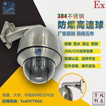 304 stainless steel 50m infrared night vision explosion-proof dome machine HD network explosion-proof dome camera 360 degree rotation